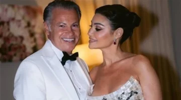 ليلة الهنا تجمع أروى جودة ورجل الأعمال الإيطالي بحضور نجوم الفن في حفل زفاف فاخر